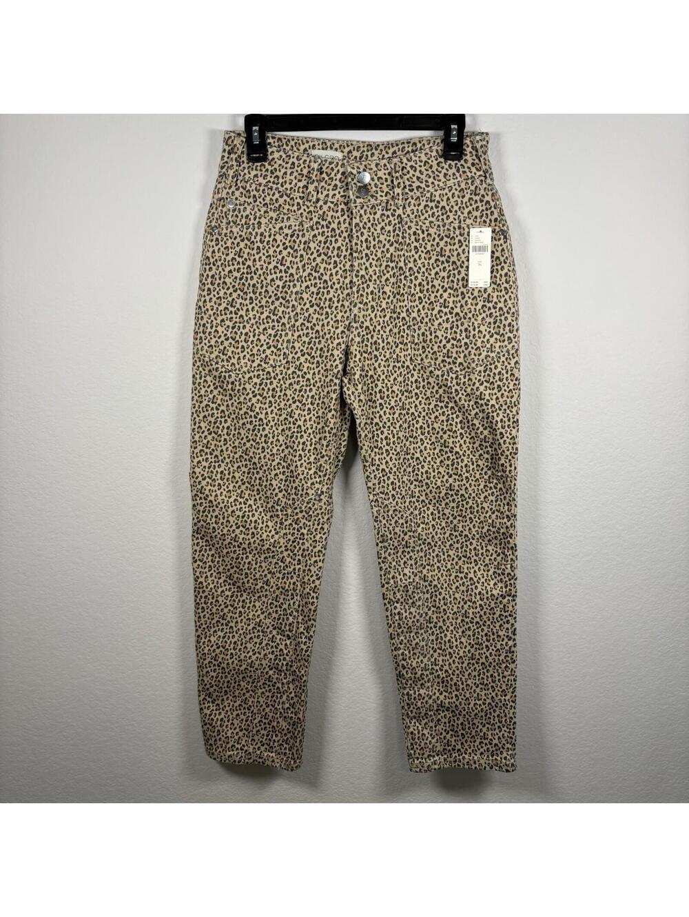 NWT Anthropologie Pilcro The Wanderer Cheetah Print Jeans Women’s Size 26